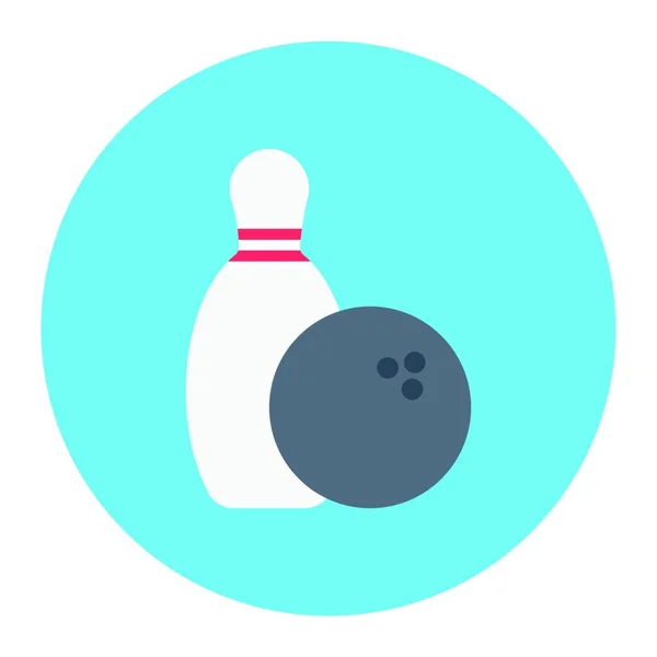 Icône Bowling Illustration Vectorielle Design Simple — Image vectorielle