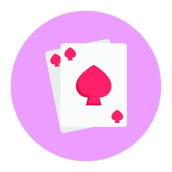 Poker Kaarten Icoon Vector Illustratie Eenvoudig Ontwerp — Stockvector