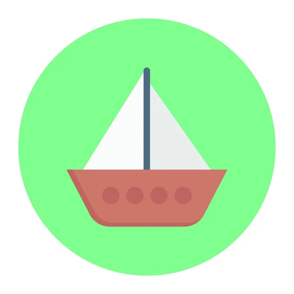 Icono Del Barco Vector Ilustración Diseño Simple — Vector de stock