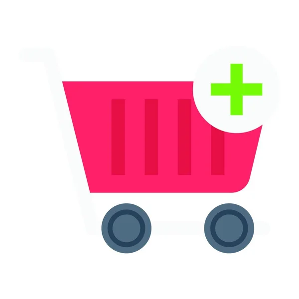Shopping Cart Icon Vector Illustration Simple Design — Stock Vector
