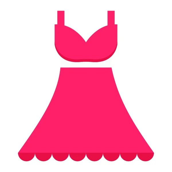Dress Icon Vector Illustration Simple Design — Stock Vector