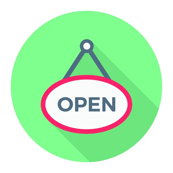 Icona Open Tag Illustrazione Vettoriale Design Semplice — Vettoriale Stock
