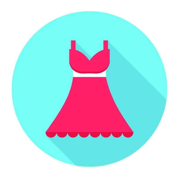 Kleid Symbol Vektorillustration Einfaches Design — Stockvektor