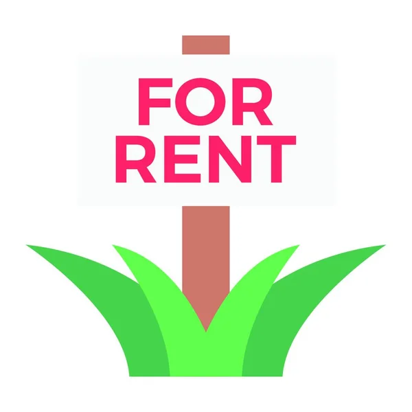 House Rent Icon Vector Illustration Simple Design — Stock Vector