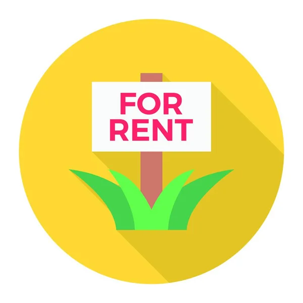 House Rent Sign Board Icon Vector Illustration Simple Design — Stock Vector