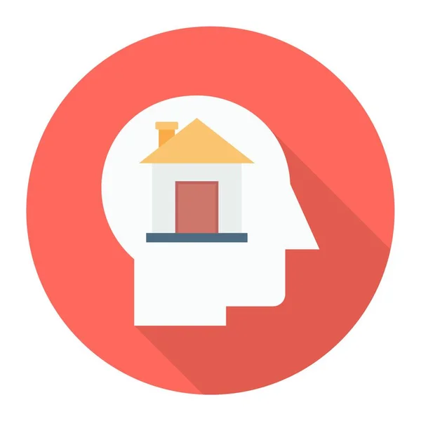 Home Head Icon Vector Illustration Simple Design — Stock Vector
