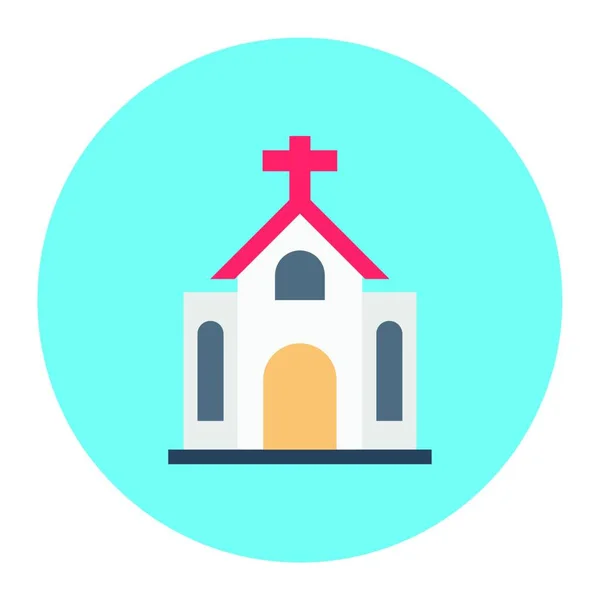 Векторная Иллюстрация Иконок Церкви — стоковый вектор
