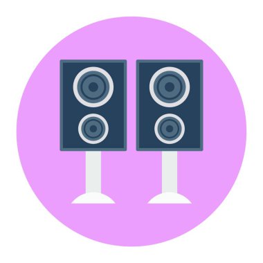 ses hoparlörleri simgesi, vektör illüstrasyonu basit tasarım