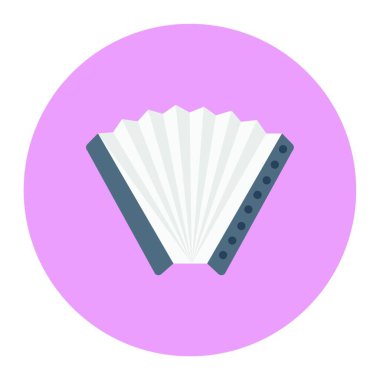 Akordeon simge vektör çizim