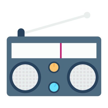 Teyp simgesi, vektör illüstrasyonu basit tasarım