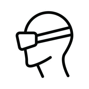 vr gözlük web simgesi vektör illüstrasyonu