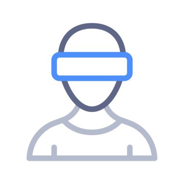 vr gözlük web simgesi vektör illüstrasyonu