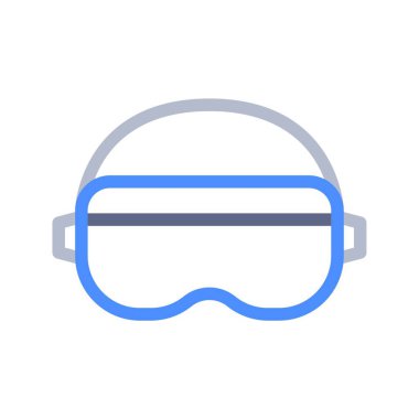 vr gözlük web simgesi vektör illüstrasyonu