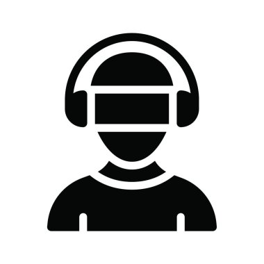 vr gözlük web simgesi vektör illüstrasyonu