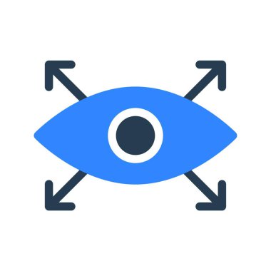 Göz simgesi, vektör illüstrasyonu basit tasarım