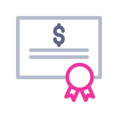 Sertifika web simgesi vektör çizimi