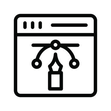 Eğri simgesi, vektör illüstrasyonu