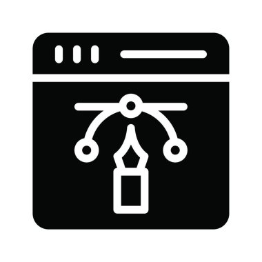 Eğri ikonu vektör illüstrasyonu