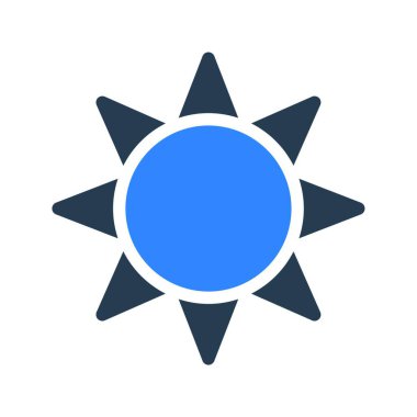 güneş web simgesi vektör illüstrasyonu