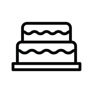 tatlı kek simge vektör çizim 