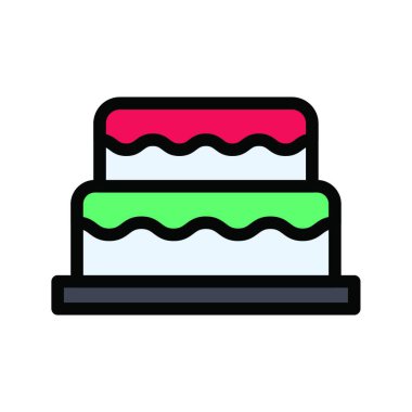 tatlı kek simge vektör çizim 