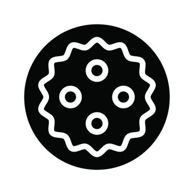 Cookie web simgesi vektör illüstrasyonu