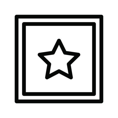 Basit favori ui simgesi, vektör illüstrasyonu