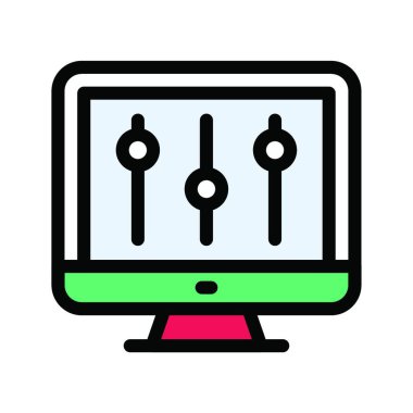 ayarlama, basit vektör illüstrasyonu