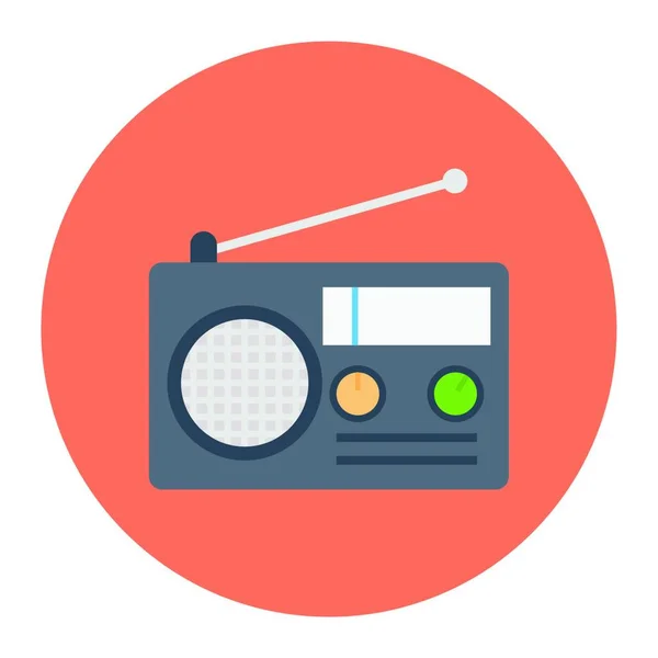 Icona Radio Vettoriale Illustrazione — Vettoriale Stock