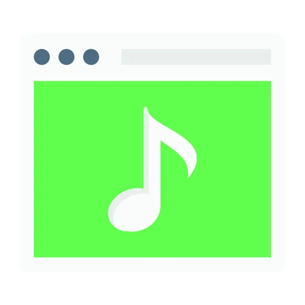 Musique Illustration Vectorielle Icône Web — Image vectorielle