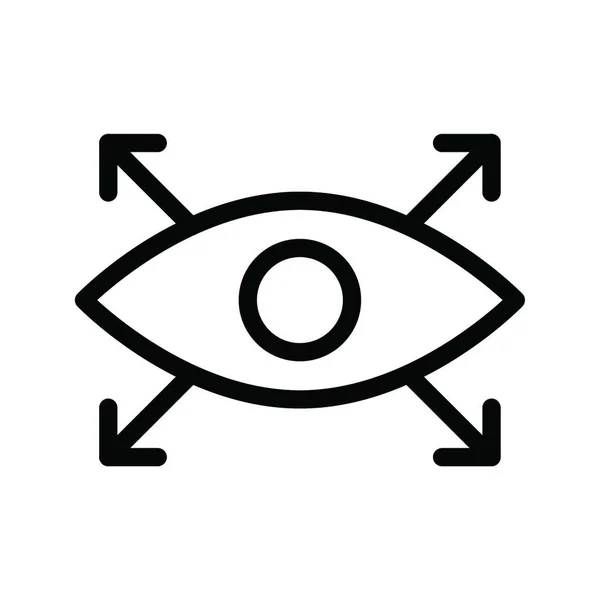 Oční Ikona Vektorová Ilustrace Jednoduchá Konstrukce — Stockový vektor