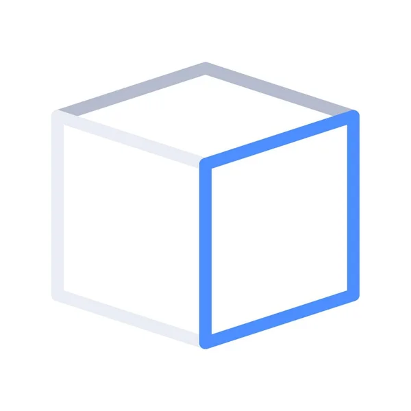 Cubeicon Wektor Ilustracja Prosta Konstrukcja — Wektor stockowy