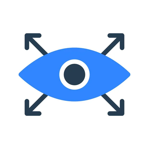 Augensymbol Vektorillustration Einfaches Design — Stockvektor