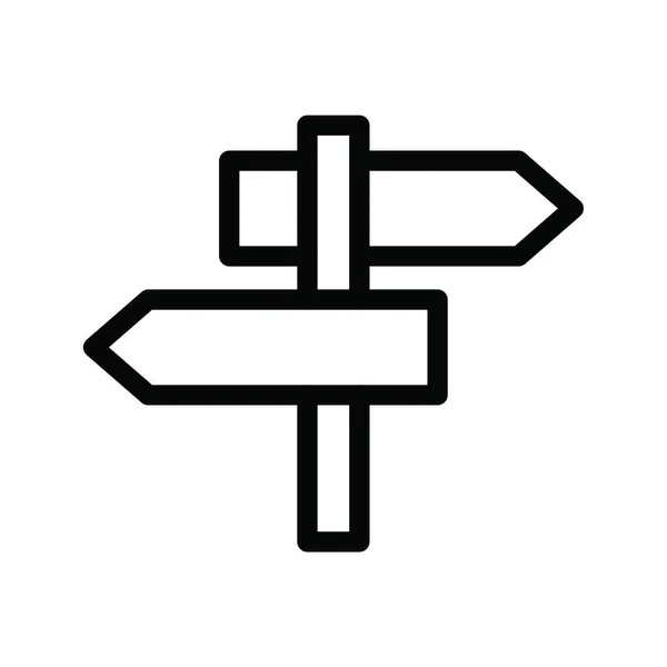 Signpost Icône Web Illustration Simple — Image vectorielle