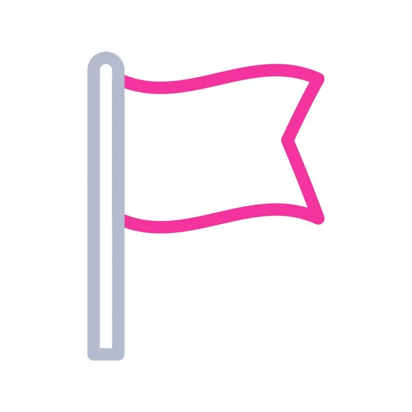 Bandiera Icona Web Vettoriale Illustrazione — Vettoriale Stock