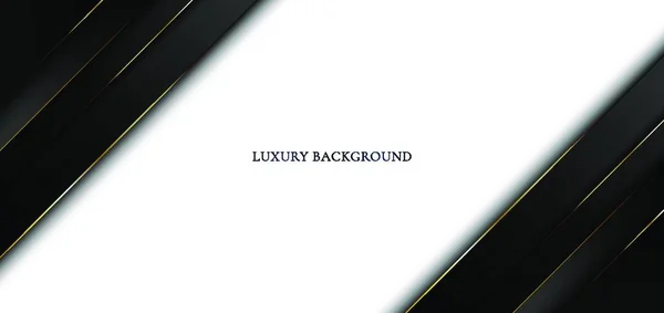 Modern Luxury Black Diagonal Stripes Gold Line Isolated — Stock Vector