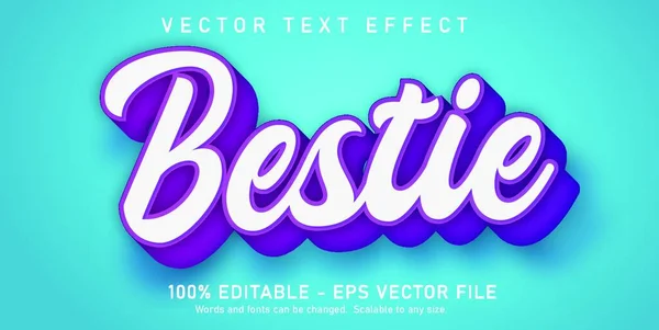 Эффект Лучшего Текста Фиолетовый Редактируемый Стиль Текста — стоковый вектор