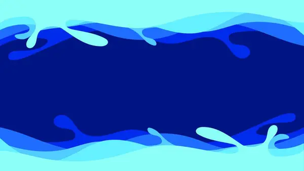 Océano Azul Ola Agua Salpicadura Concepto Vector — Vector de stock