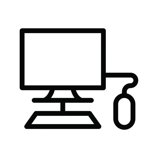 Ilustração Vetor Ícone Web Computador — Vetor de Stock