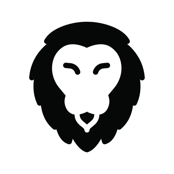 Lion Web Icon Vector Illustration — Stockvektor
