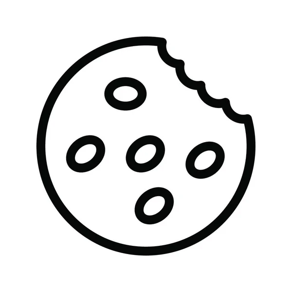 Illustration Vectorielle Icône Web Cookie — Image vectorielle