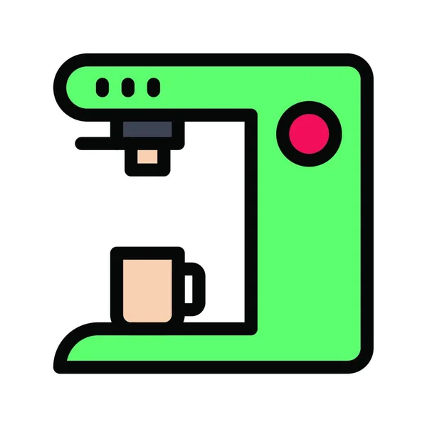 Coffee Maker Icon Web Simple Illustration — Stock Vector
