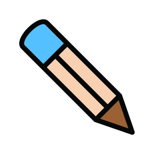 Ołówek Prosty Wektor Ilustracja — Wektor stockowy