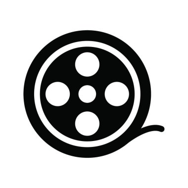Retro film kaseti, basit vektör illüstrasyonu