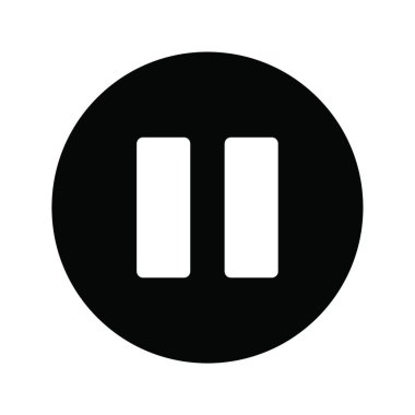 Videoyu duraklat, basit vektör illüstrasyonu