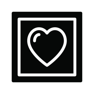 Basit favori ui simgesi, vektör illüstrasyonu