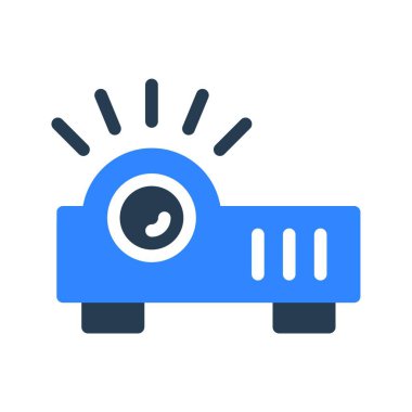 Projektör, basit vektör illüstrasyonu