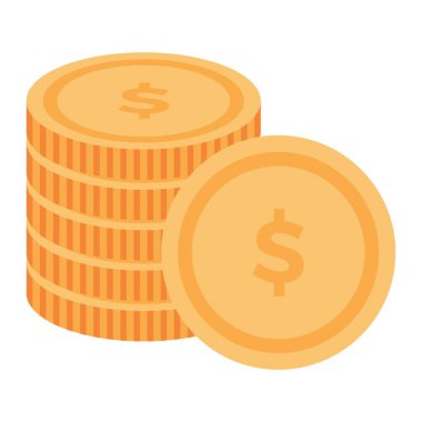 Bozuk paralar, basit vektör illüstrasyonu