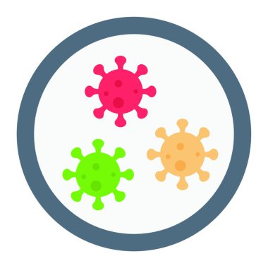 bakteri simgesi, vektör illüstrasyonu