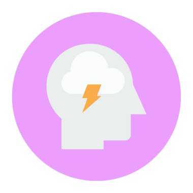  Beyin Fırtınası Simgesi Vektör İllüstrasyonu